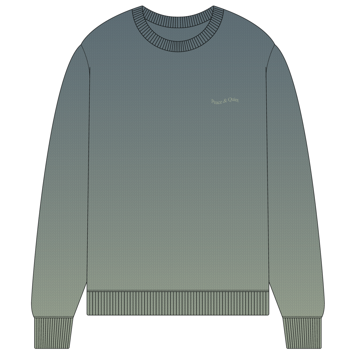 Wordmark Knit Sweater (Slate)