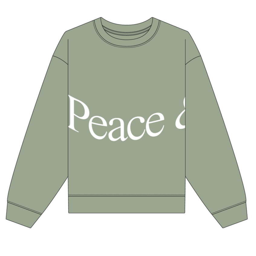 Jumbo Wordmark Crewneck (Sage)