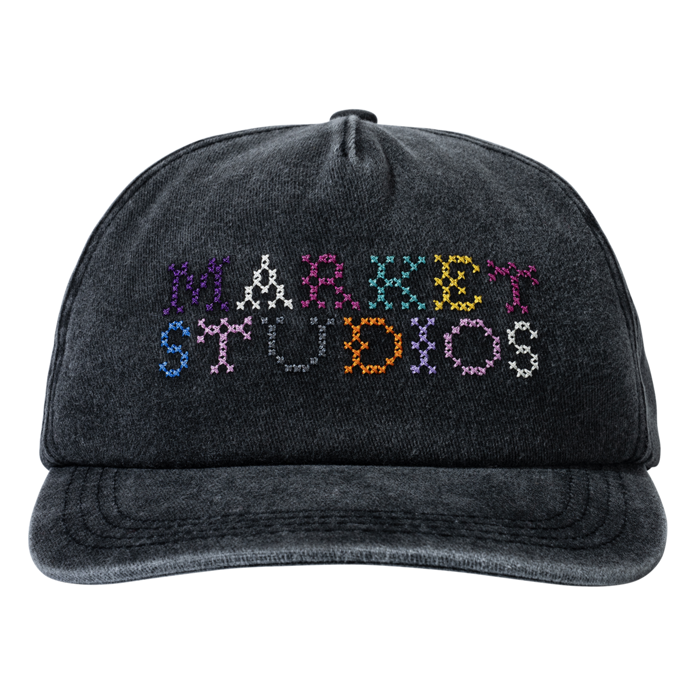 Needlepoint 5-Panel Hat (Pirate Black)