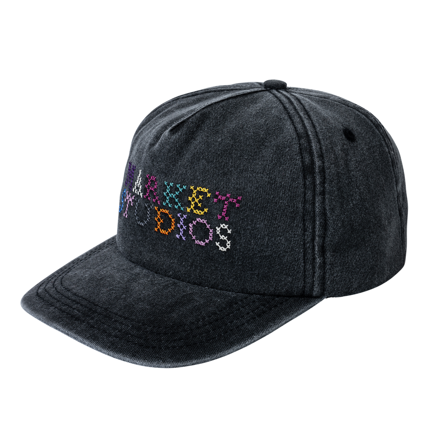 Needlepoint 5-Panel Hat (Pirate Black)