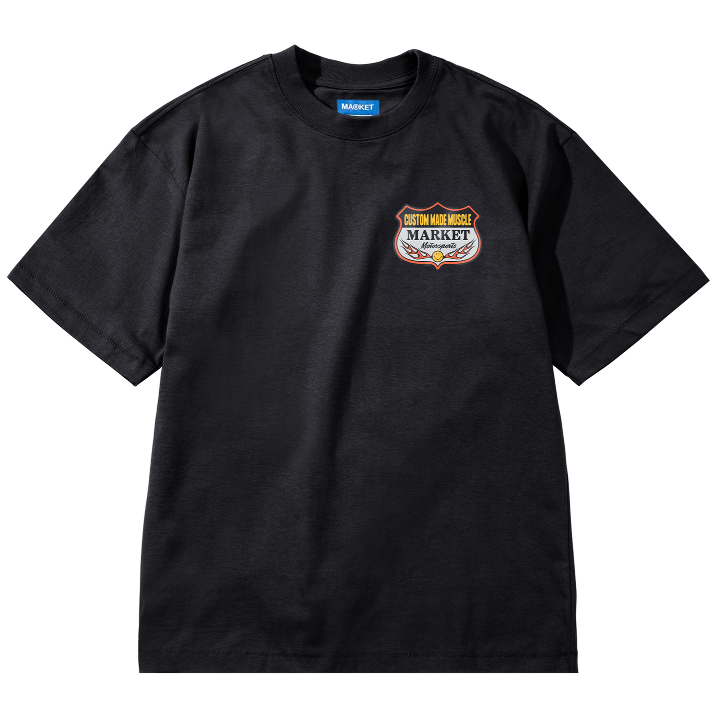 Smiley Burnt Rubber Tee (Pirate Black)