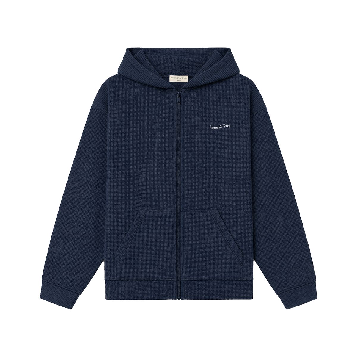 Wordmark Waffle Hoodie (Navy)