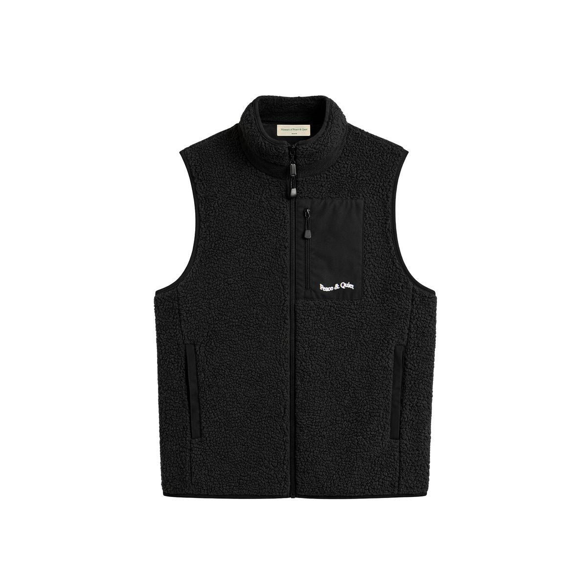 Wordmark Sherpa Vest (Black)