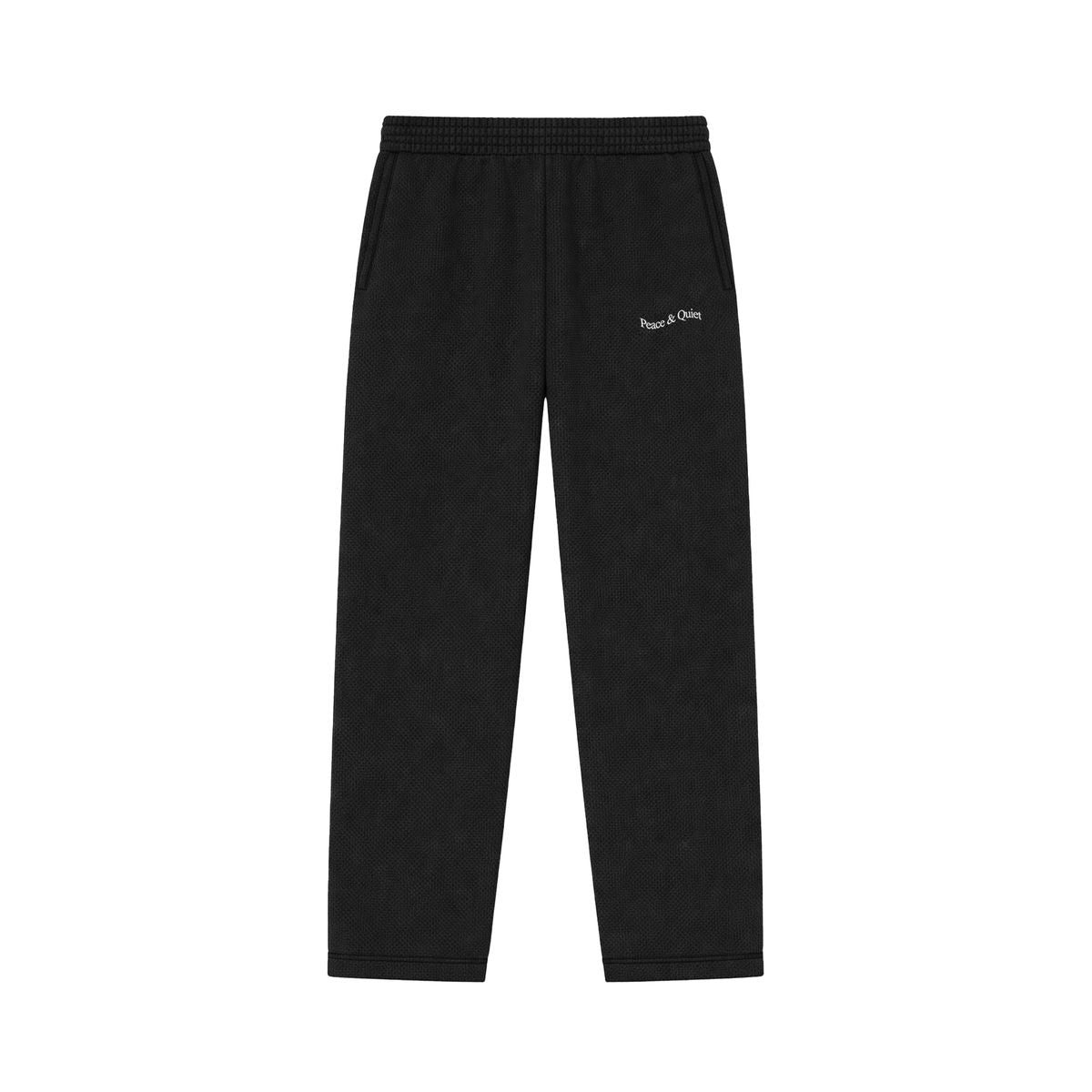 Wordmark Waffle Pants (Black)