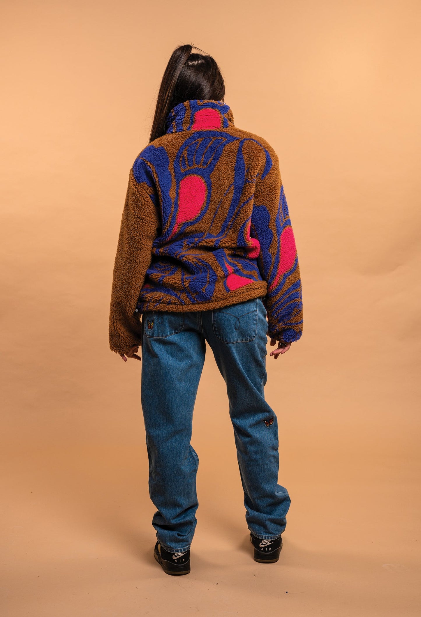 Flower Cycle Sherpa Jacket (Brown)