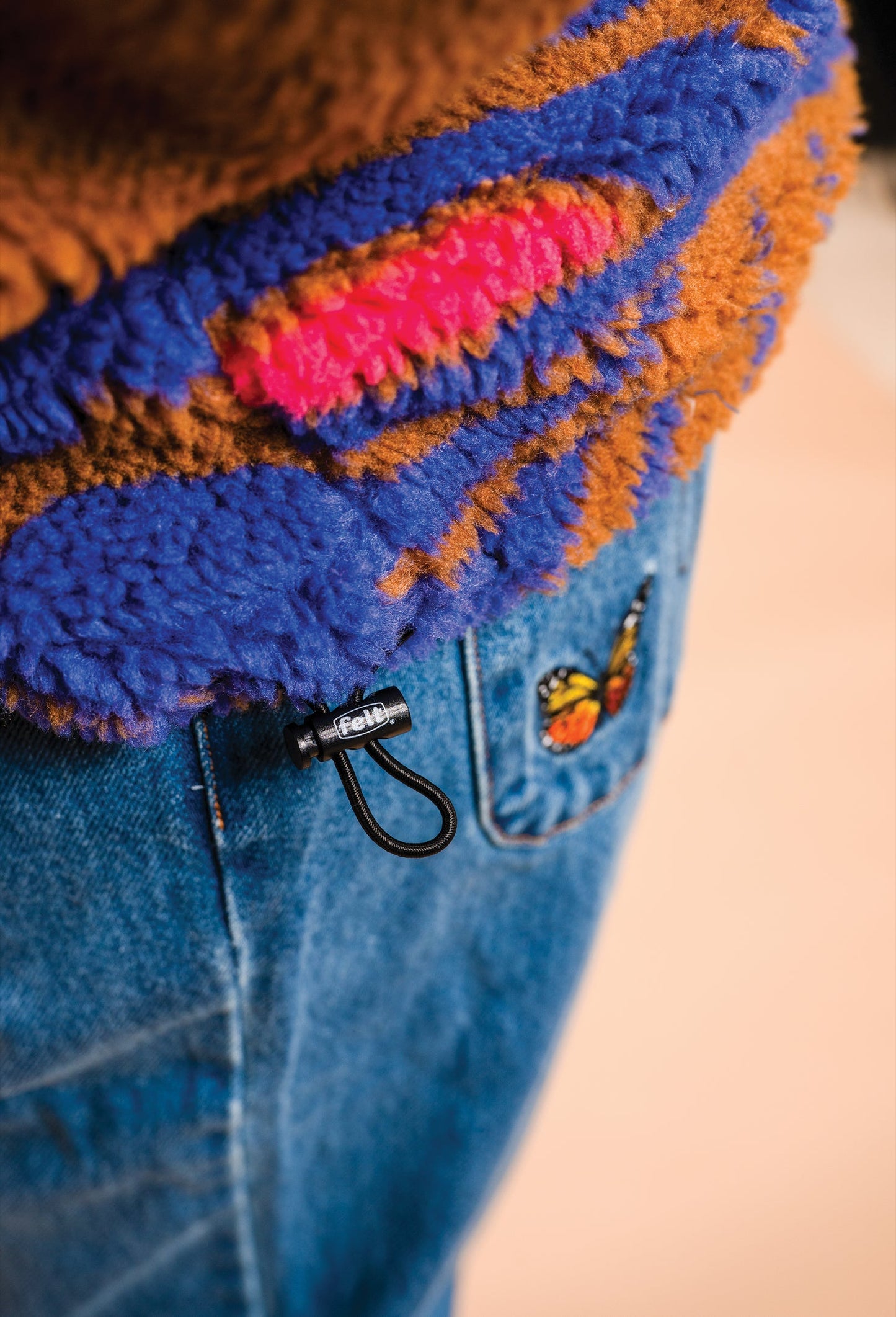 Flower Cycle Sherpa Jacket (Brown)