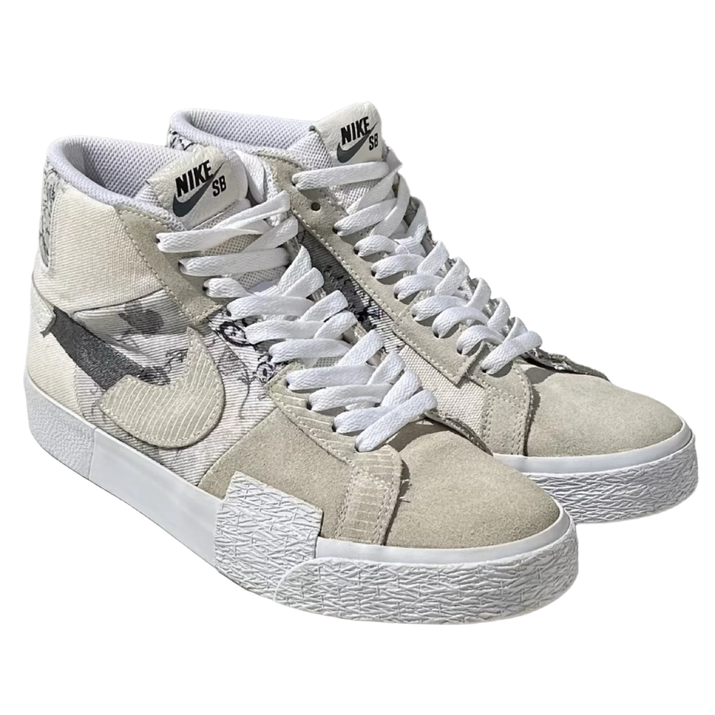 SB Blazer Mid Premium "White/Smoke" (De uso)