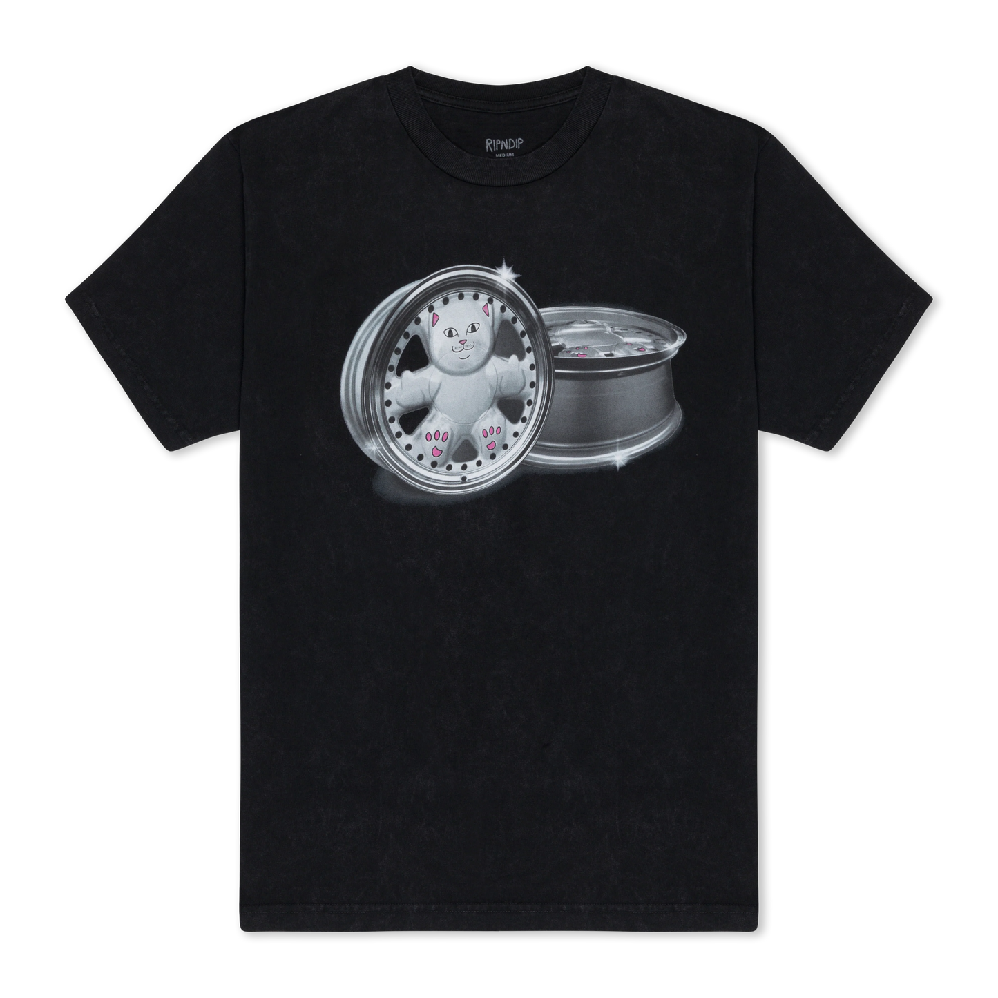 Nerm Wheels Tee (Black Vintage Wash)