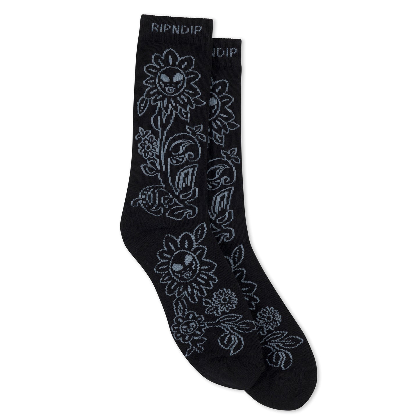 Space Garden Socks (Black)