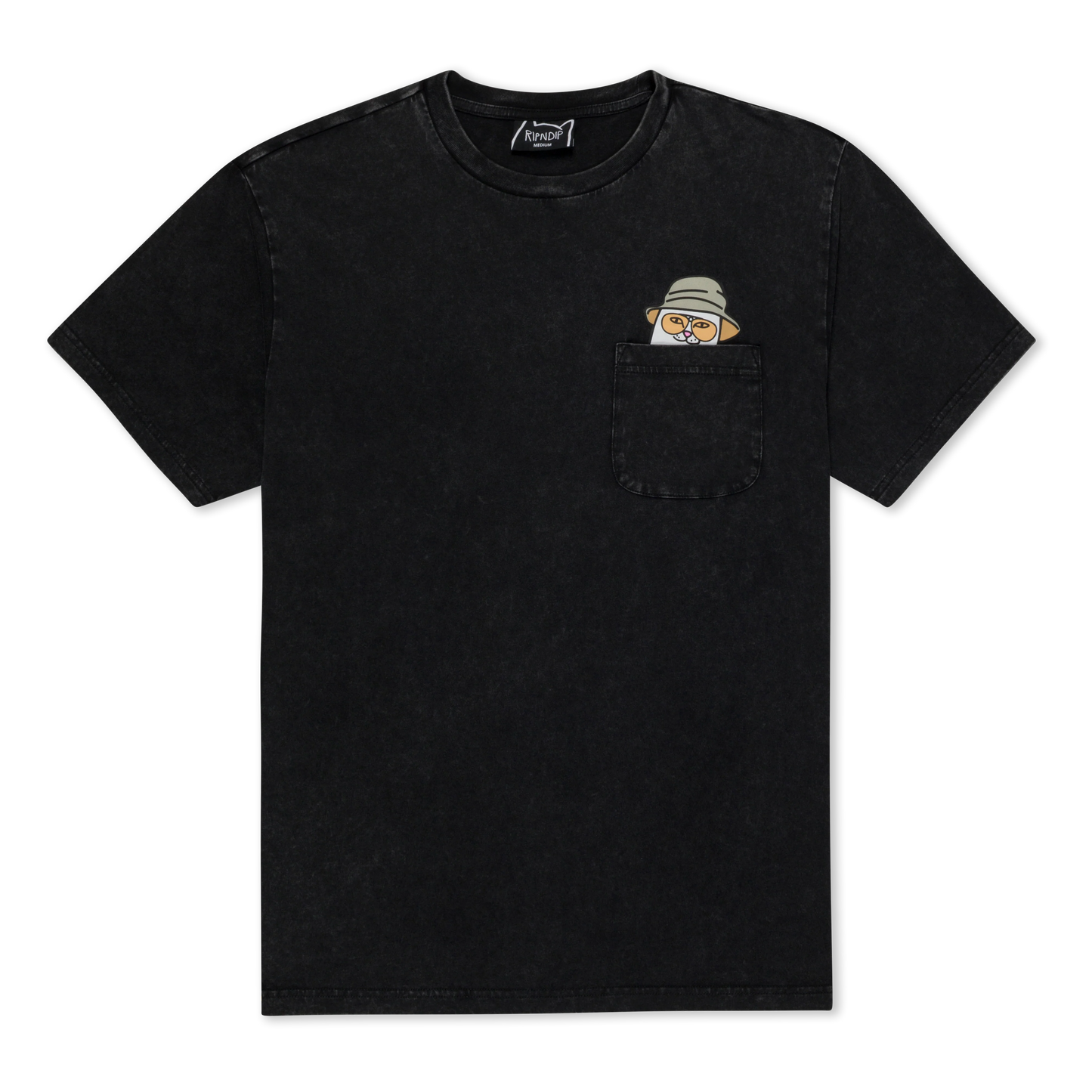Nermal S Thompson Pocket Tee (Black Mineral Wash)