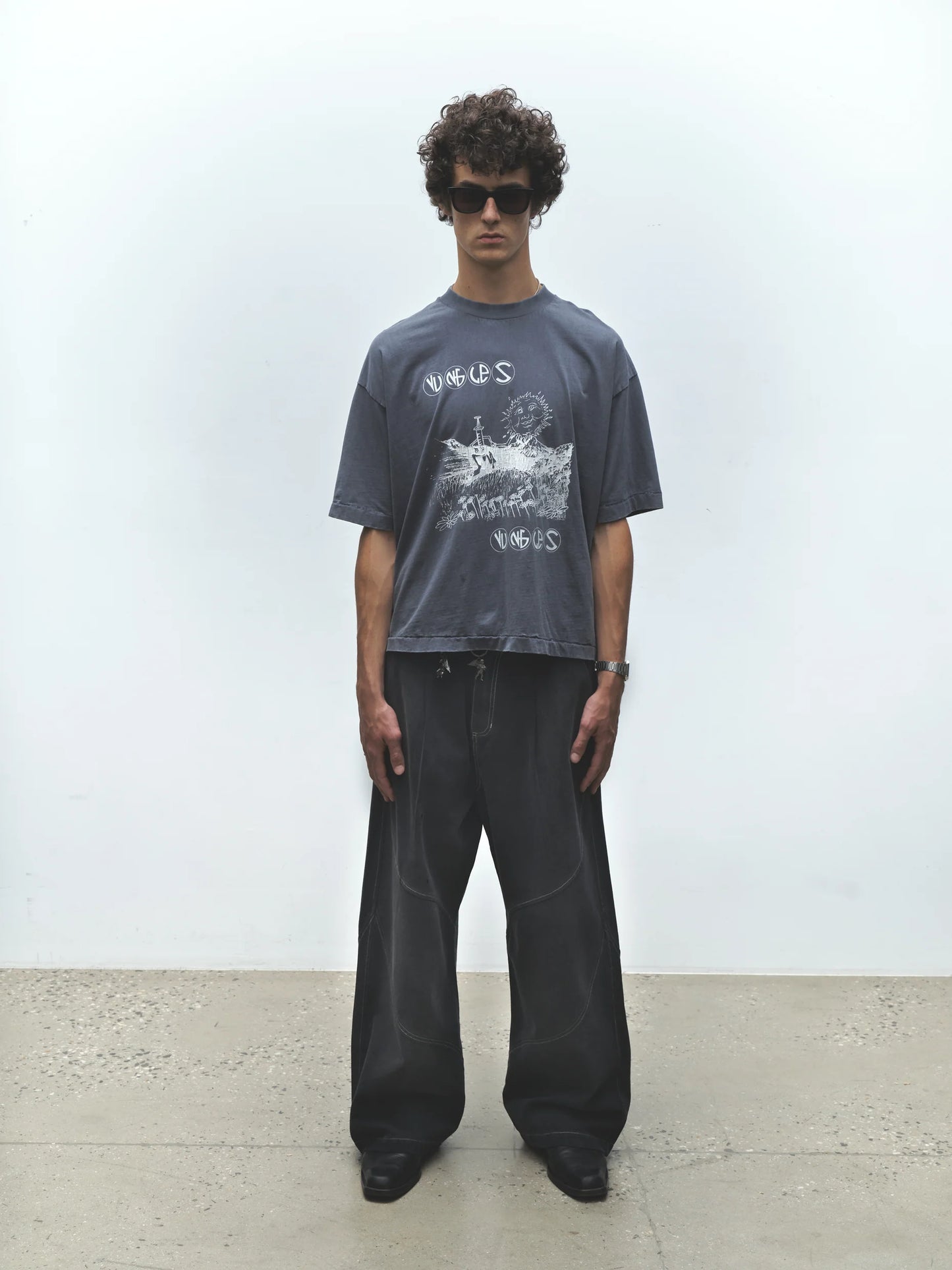 Denim Slant Pant (Washed Black)