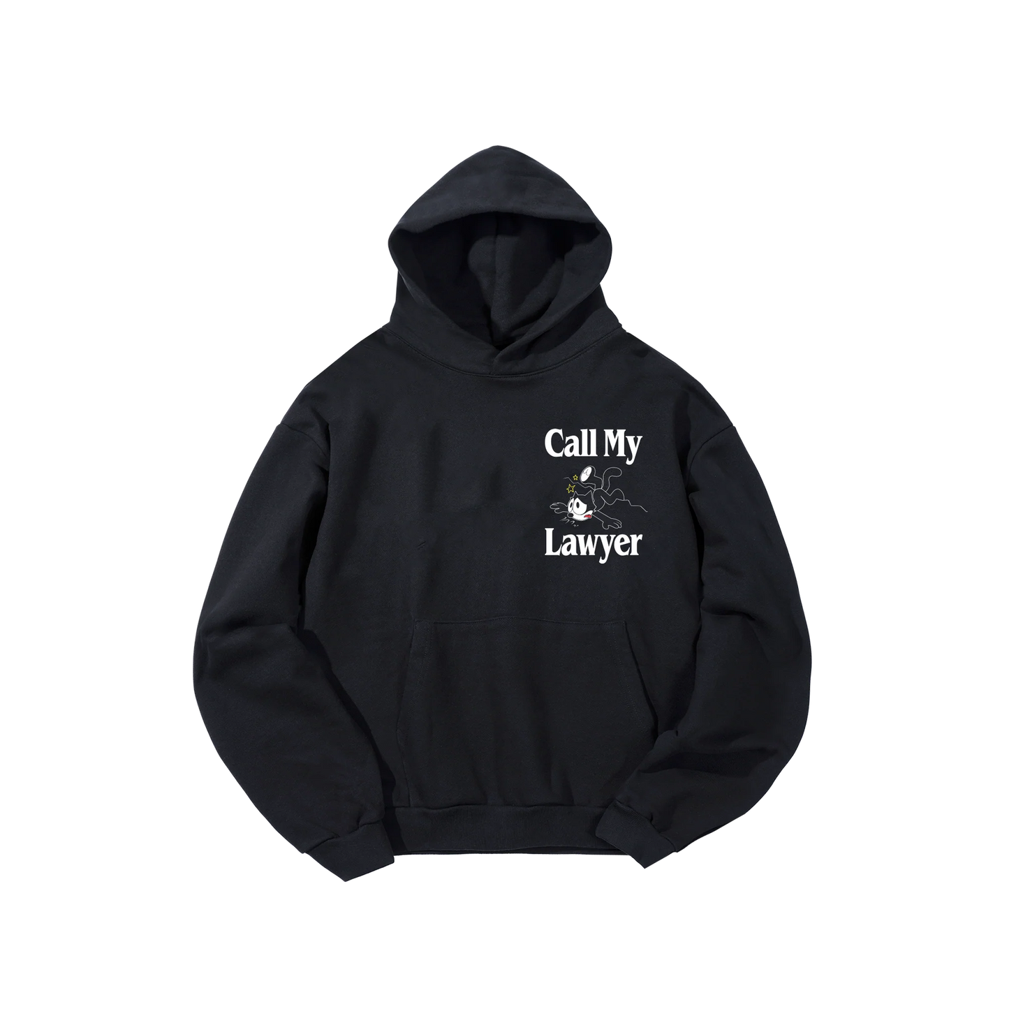 Felix The Cat Call My Lawyer Hoodie (Washed Black)