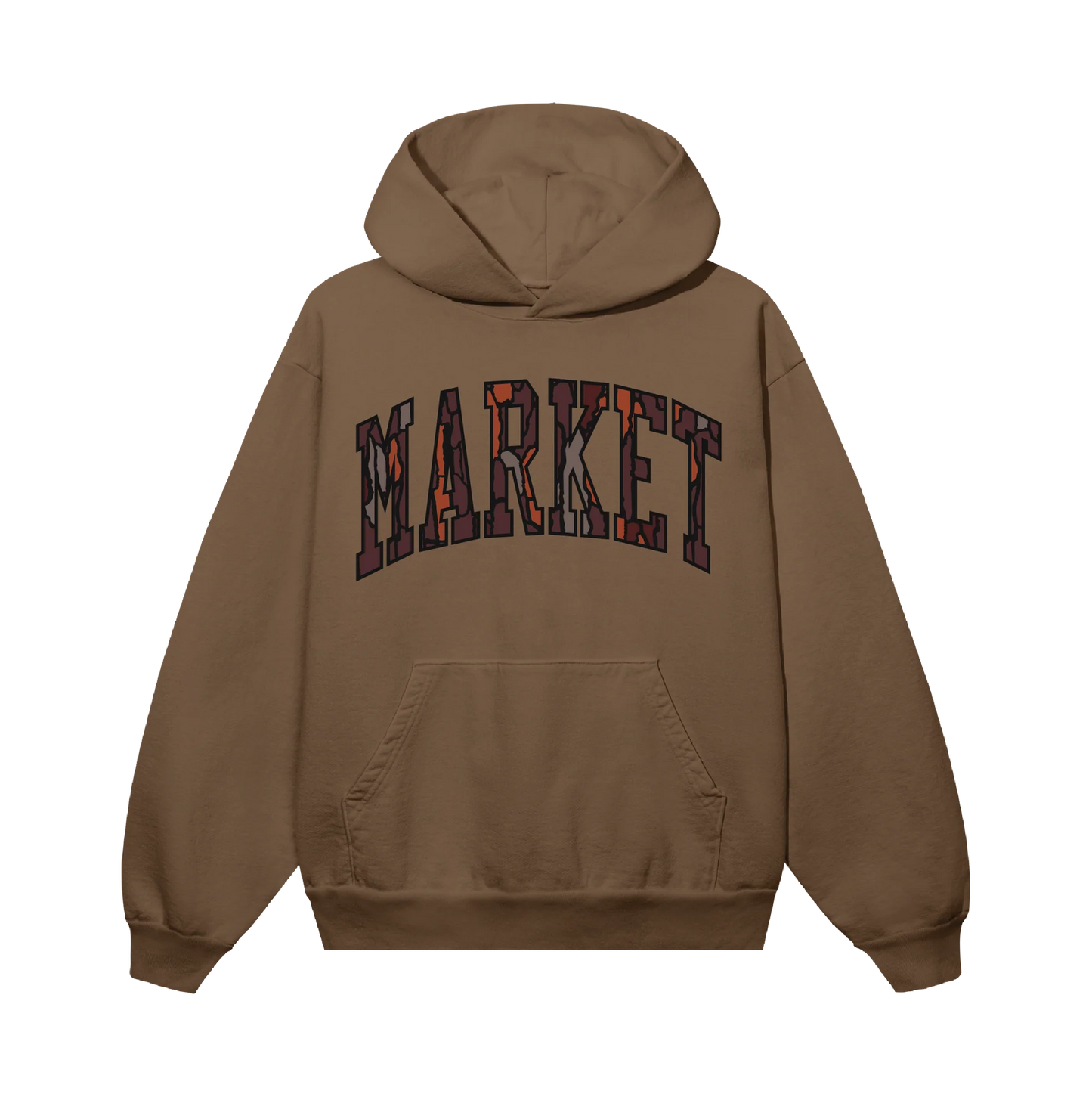 Tree Bark Arc Hoodie (Brown)