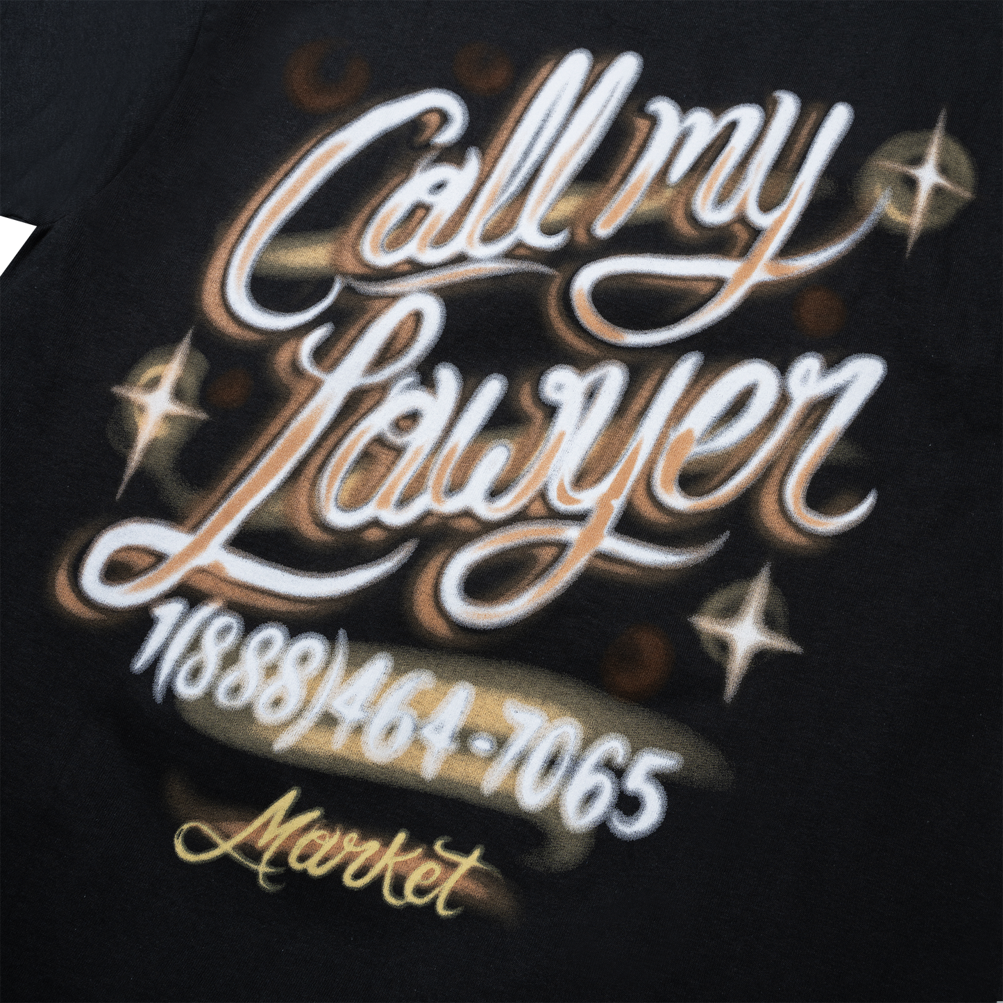 Airbrush Call My Lawyer Tee (Black)