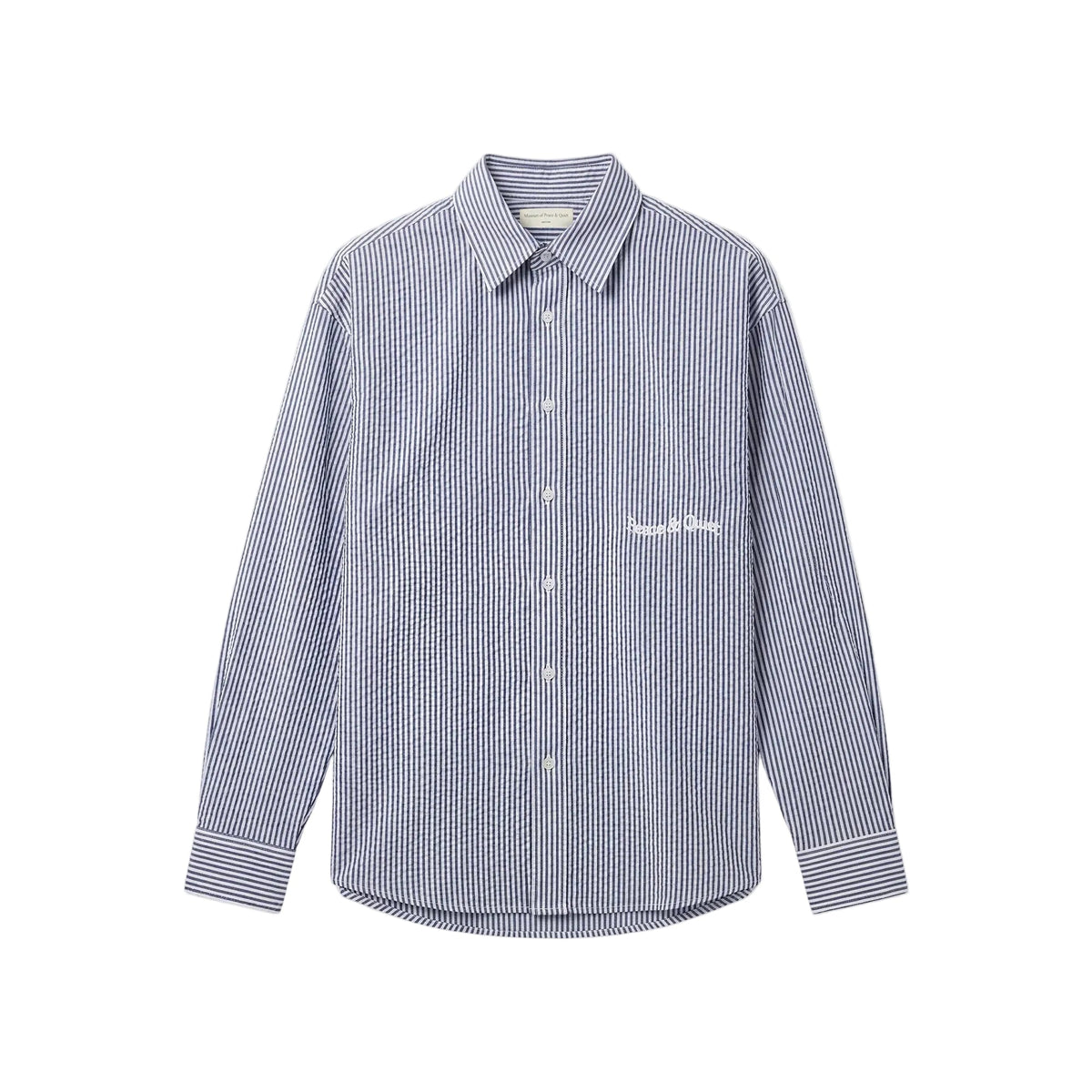 Wordmark Button Up (Navy)