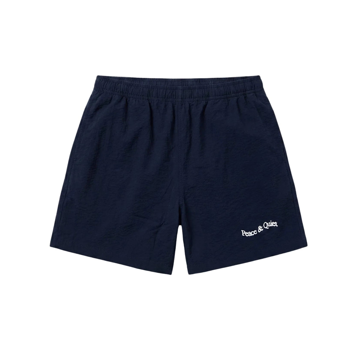 Wordmark Seersucker Shorts (Navy)