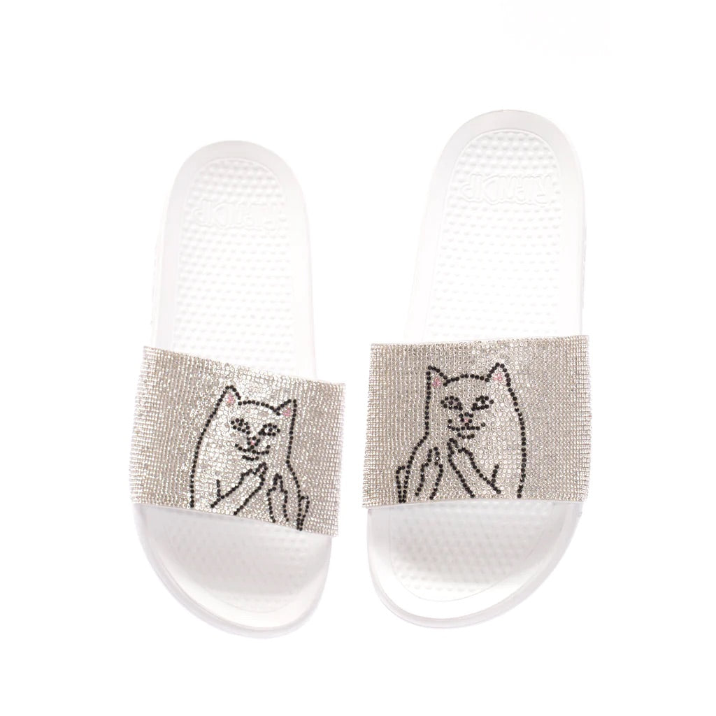 Lord Nermal Slides "Rhinestone White"