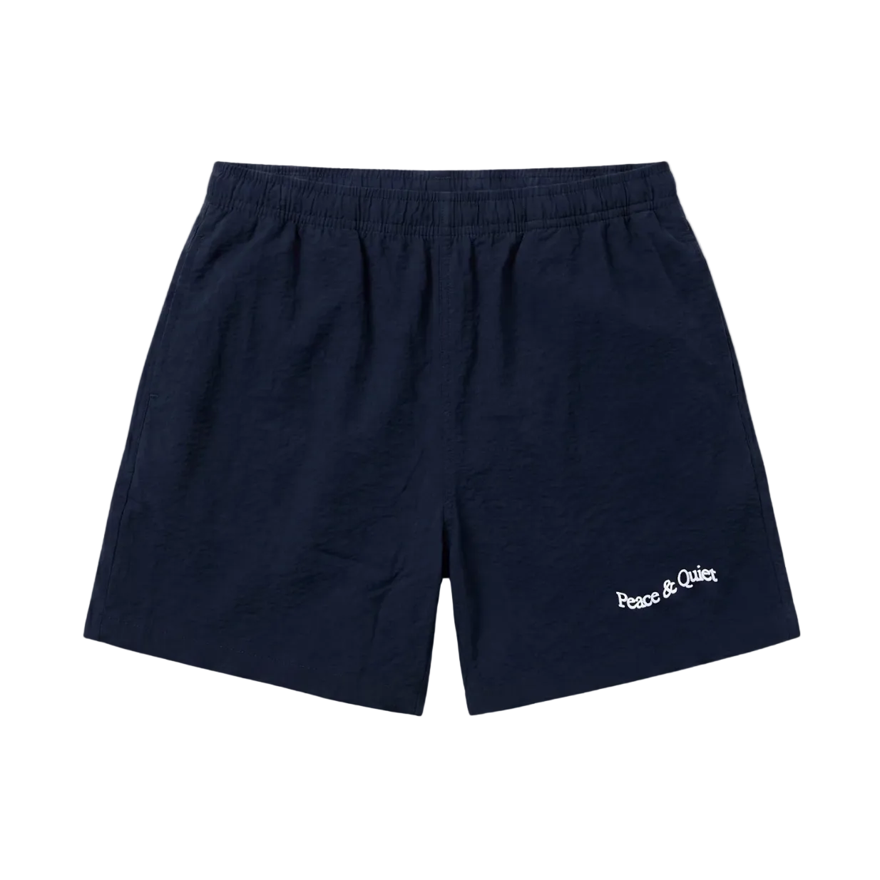 Wordmark Seersucker Shorts (Navy)