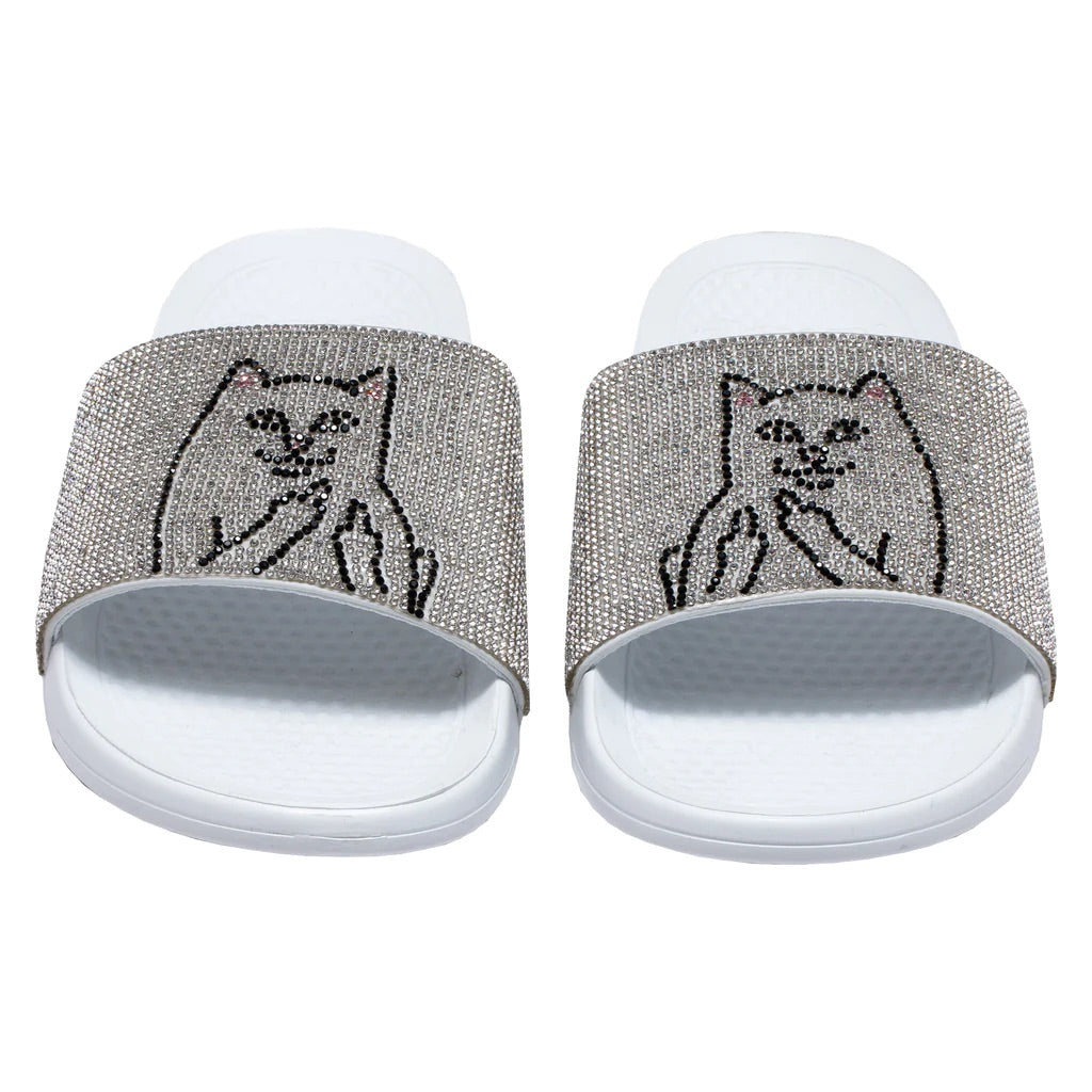 Lord Nermal Slides "Rhinestone White"