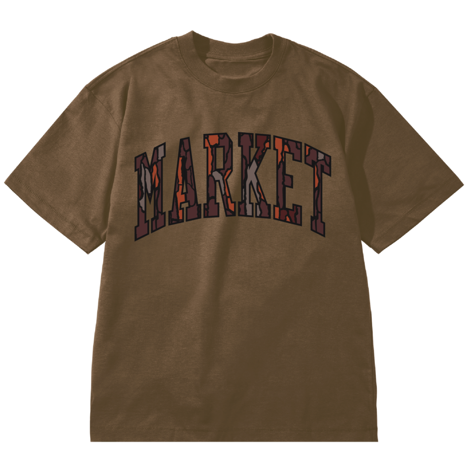 Tree Bark Arc Tee (Brown)