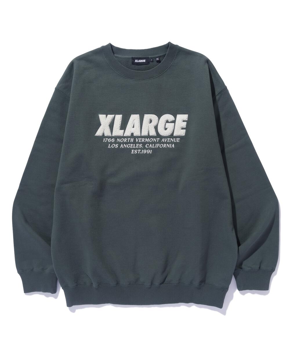 Chenille Logo Crewneck Sweatshirt (Green)