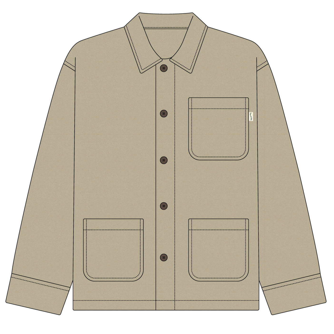 Wordmark Chore Coat (Tan)