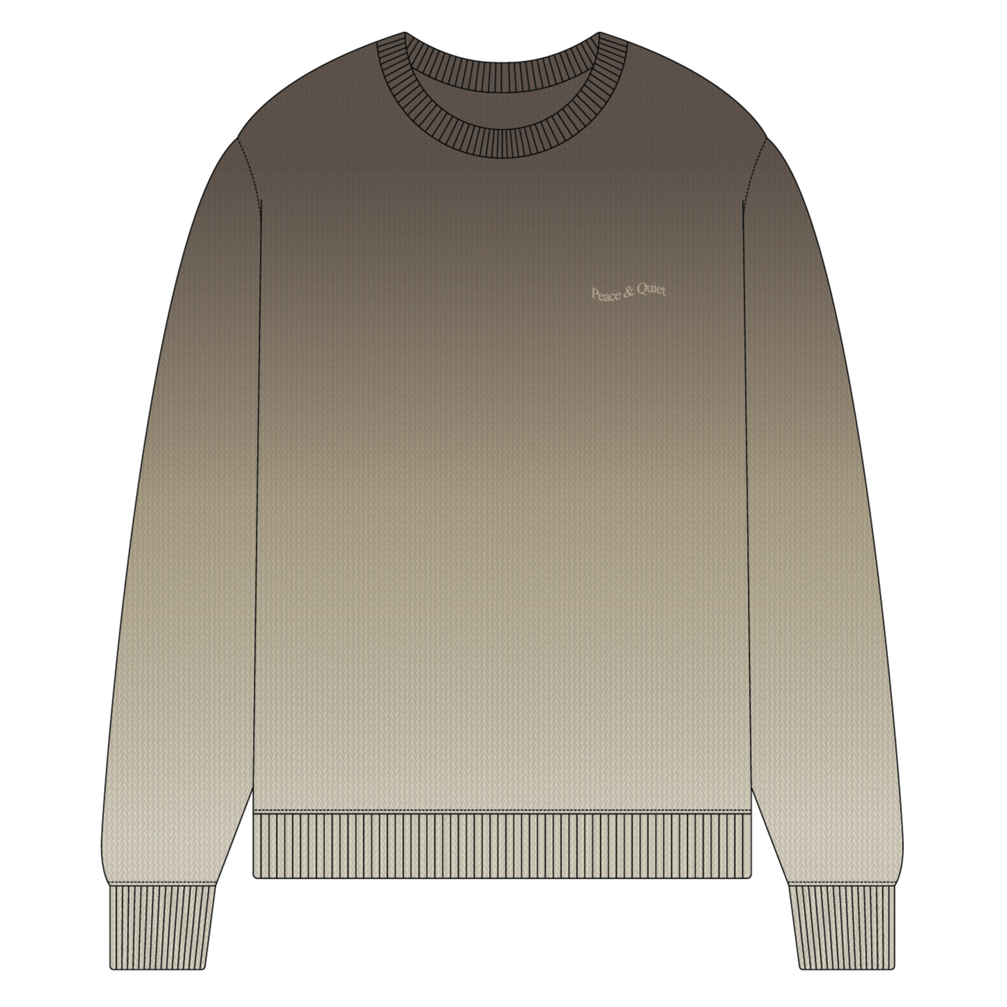 Wordmark Knit Sweater (Brown)