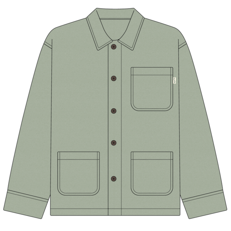 Wordmark Chore Coat (Sage)