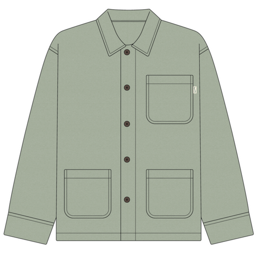 Wordmark Chore Coat (Sage)