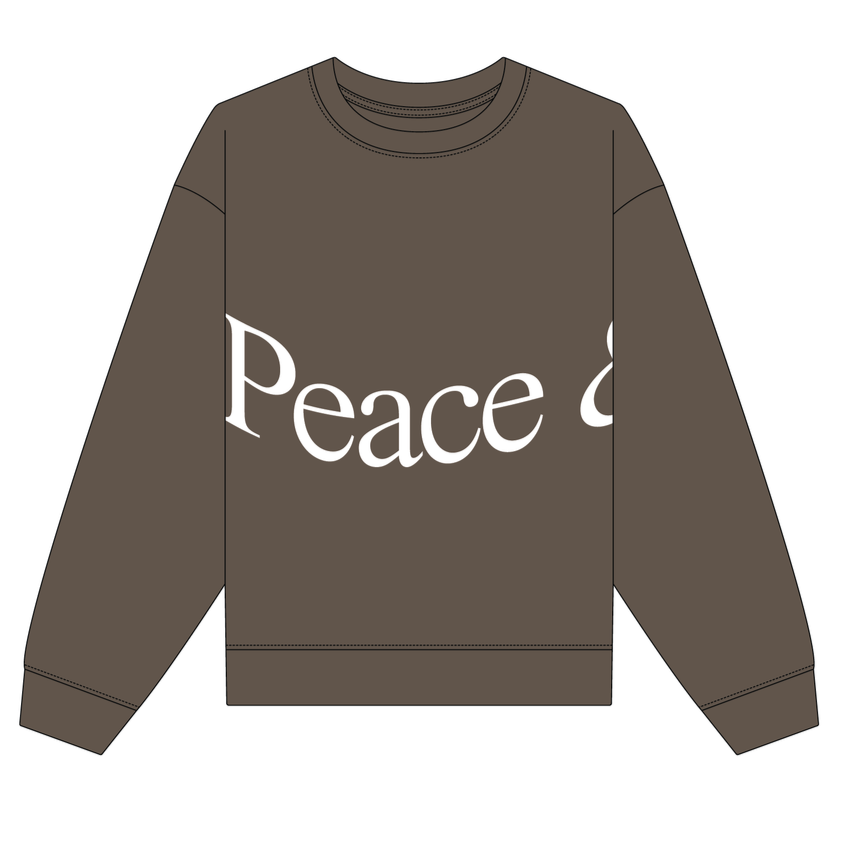 Jumbo Wordmark Crewneck (Brown)