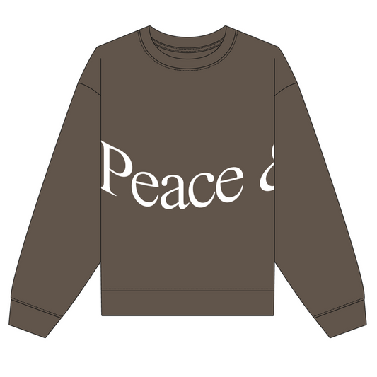 Jumbo Wordmark Crewneck (Brown)