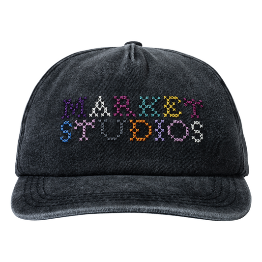 Needlepoint 5-Panel Hat (Pirate Black)