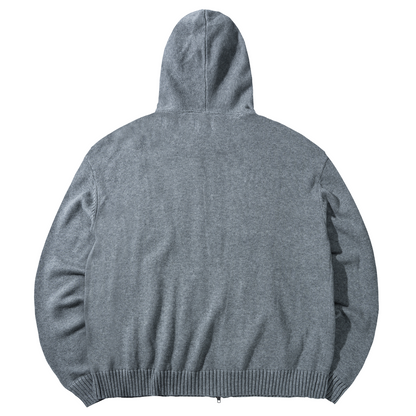 Classic Market Arc Full Zip Sweater Hoodie (Heather Grey)