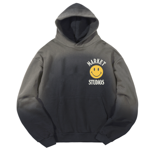 Smiley Upside Down Lockup Hoodie (Jet Black)