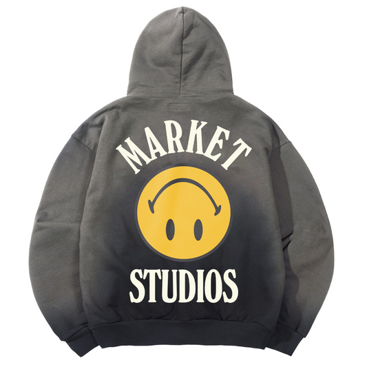 Smiley Upside Down Lockup Hoodie (Jet Black)