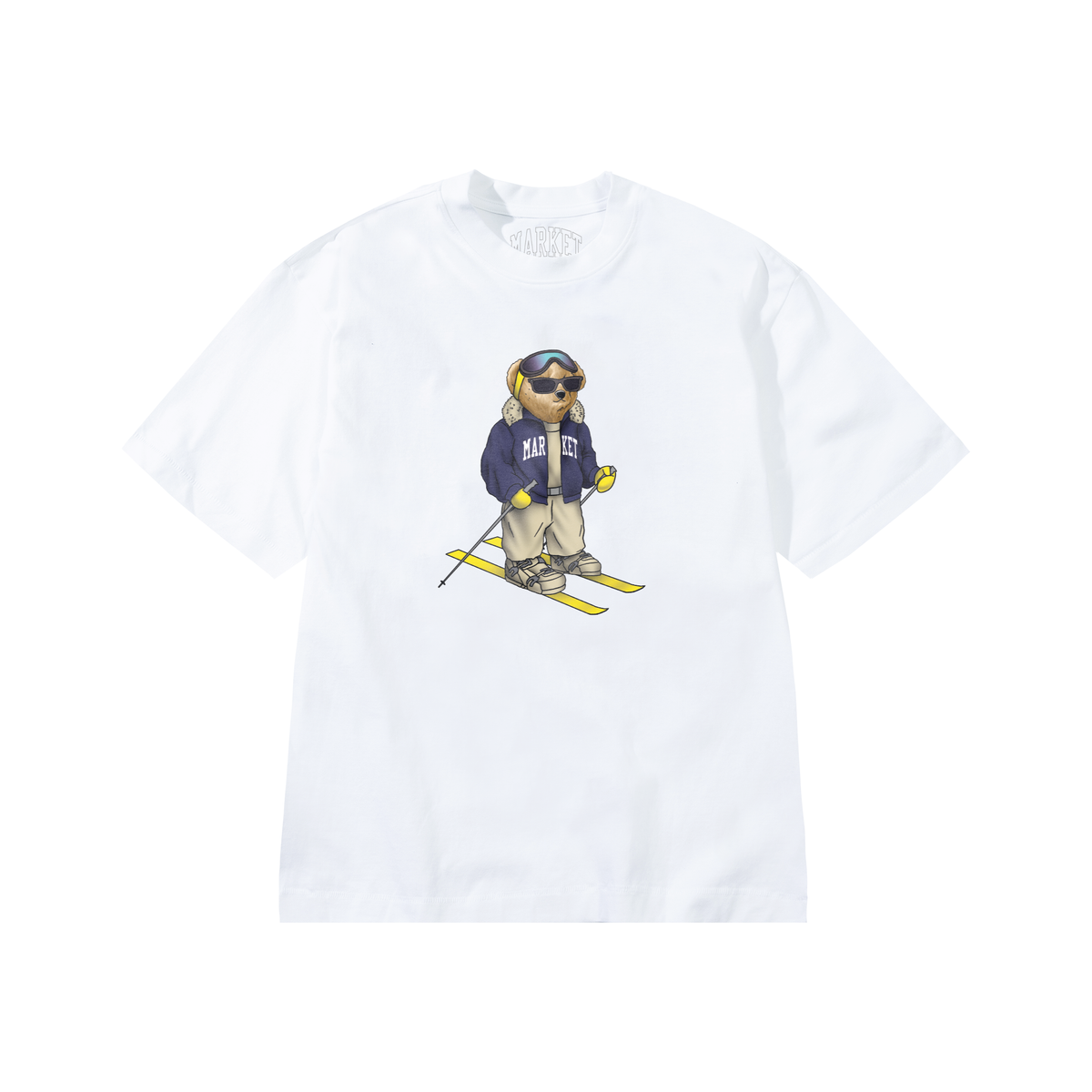 Bear Hitting The Slopes Tee (White)