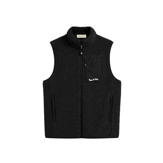 Wordmark Sherpa Vest (Black)