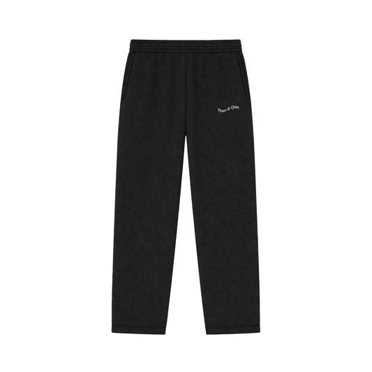 Wordmark Waffle Pants (Black)