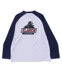 Slanted OG Raglan Long Sleeve Tee (Navy)