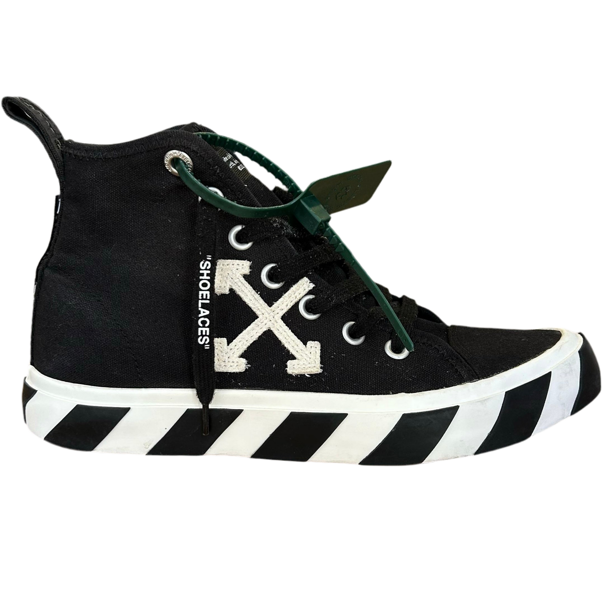 Off-White Mid Top Vulcanized Canvas "Black White" (De Uso) (5MX)