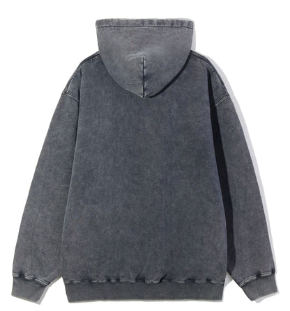 College Logo Dyed Hoodie (Black)