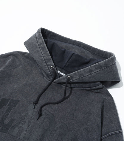 College Logo Dyed Hoodie (Black)
