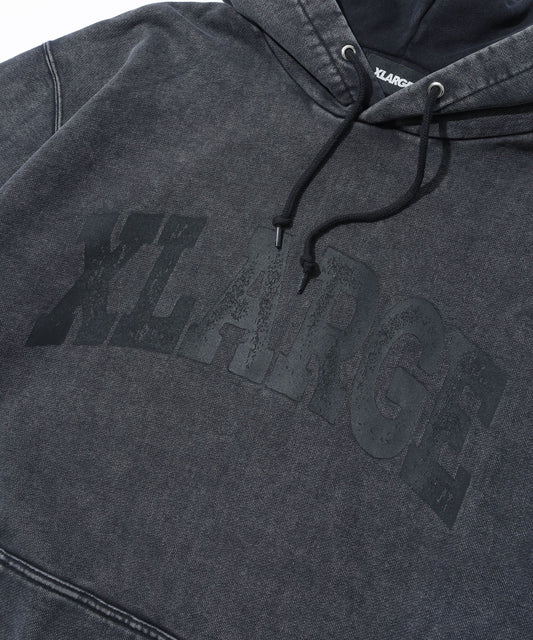 College Logo Dyed Hoodie (Black)