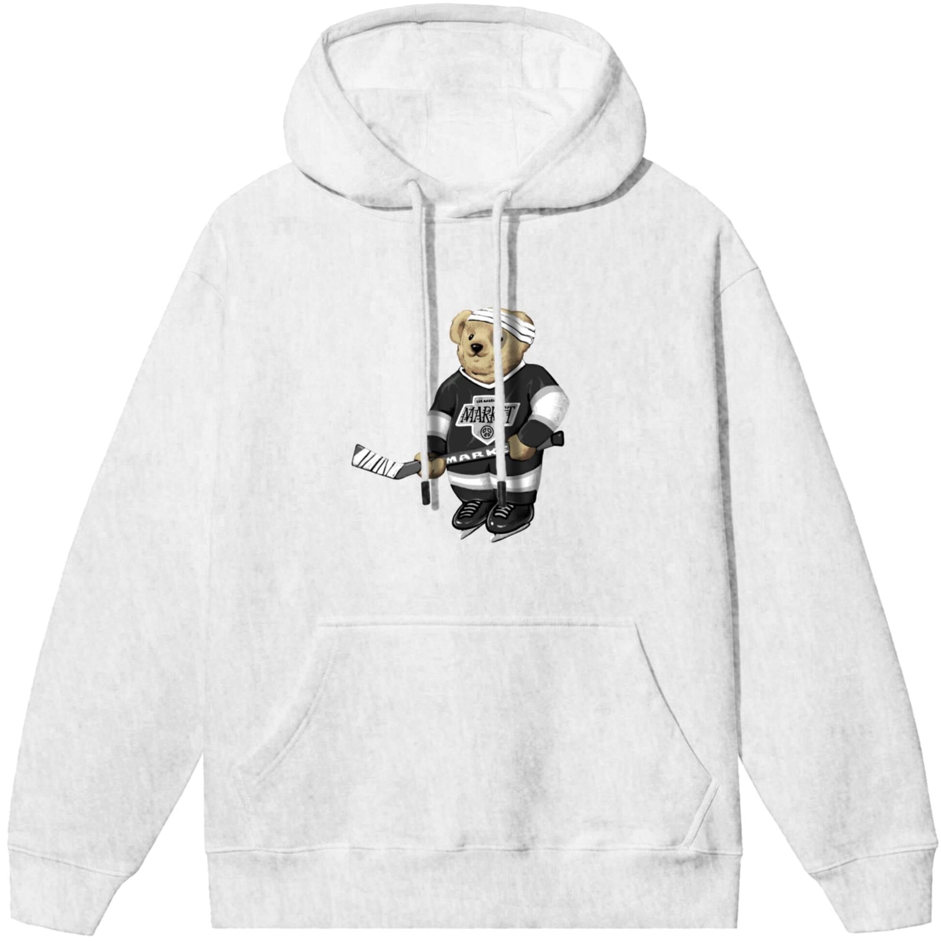 Hockey Bear Hoodie (Ash Heather)