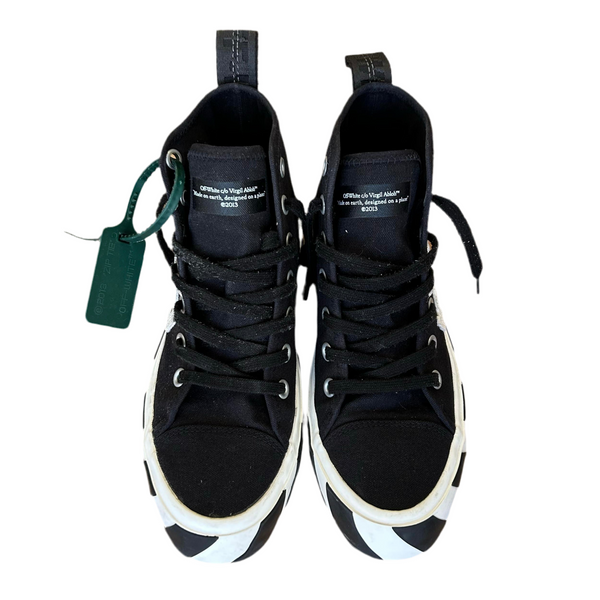 Off-White Mid Top Vulcanized Canvas "Black White" (De Uso) (5MX)