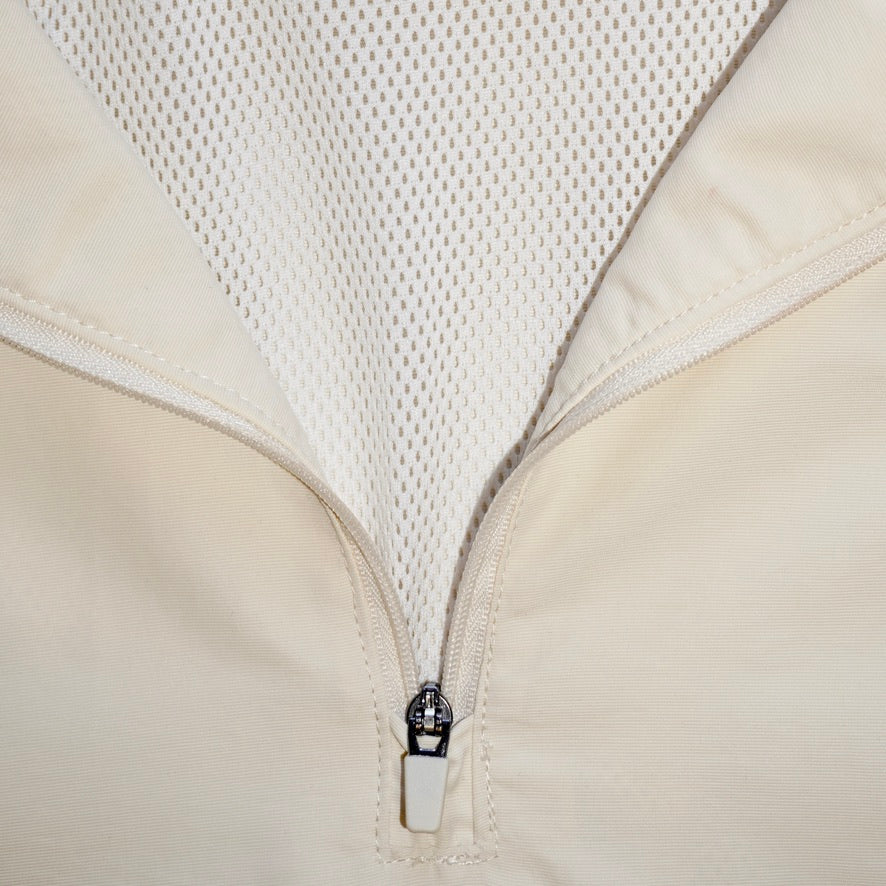 Wordmark Nylon Quarter Zip (Bone)