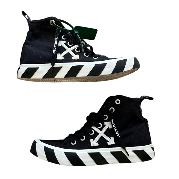 Off-White Mid Top Vulcanized Canvas "Black White" (De Uso) (5MX)
