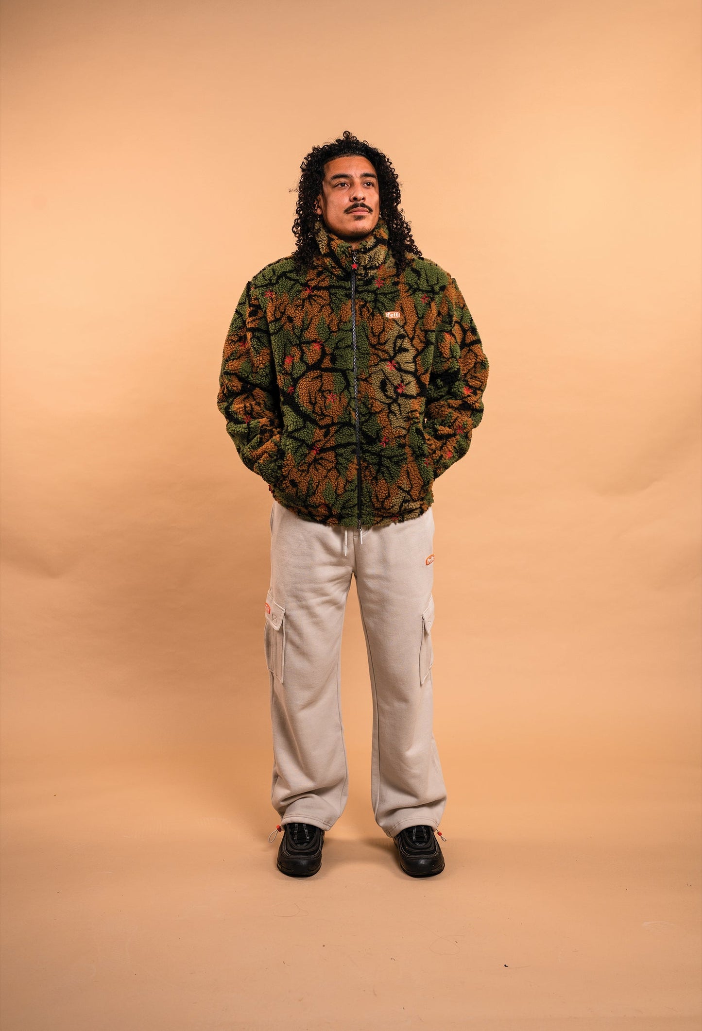 Forest Bloom Sherpa Jacket (Green Forest)