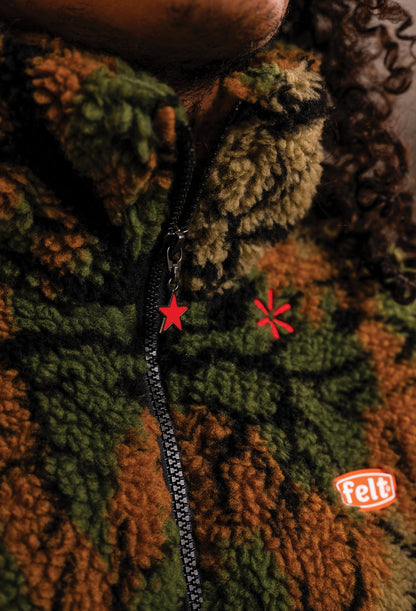 Forest Bloom Sherpa Jacket (Green Forest)