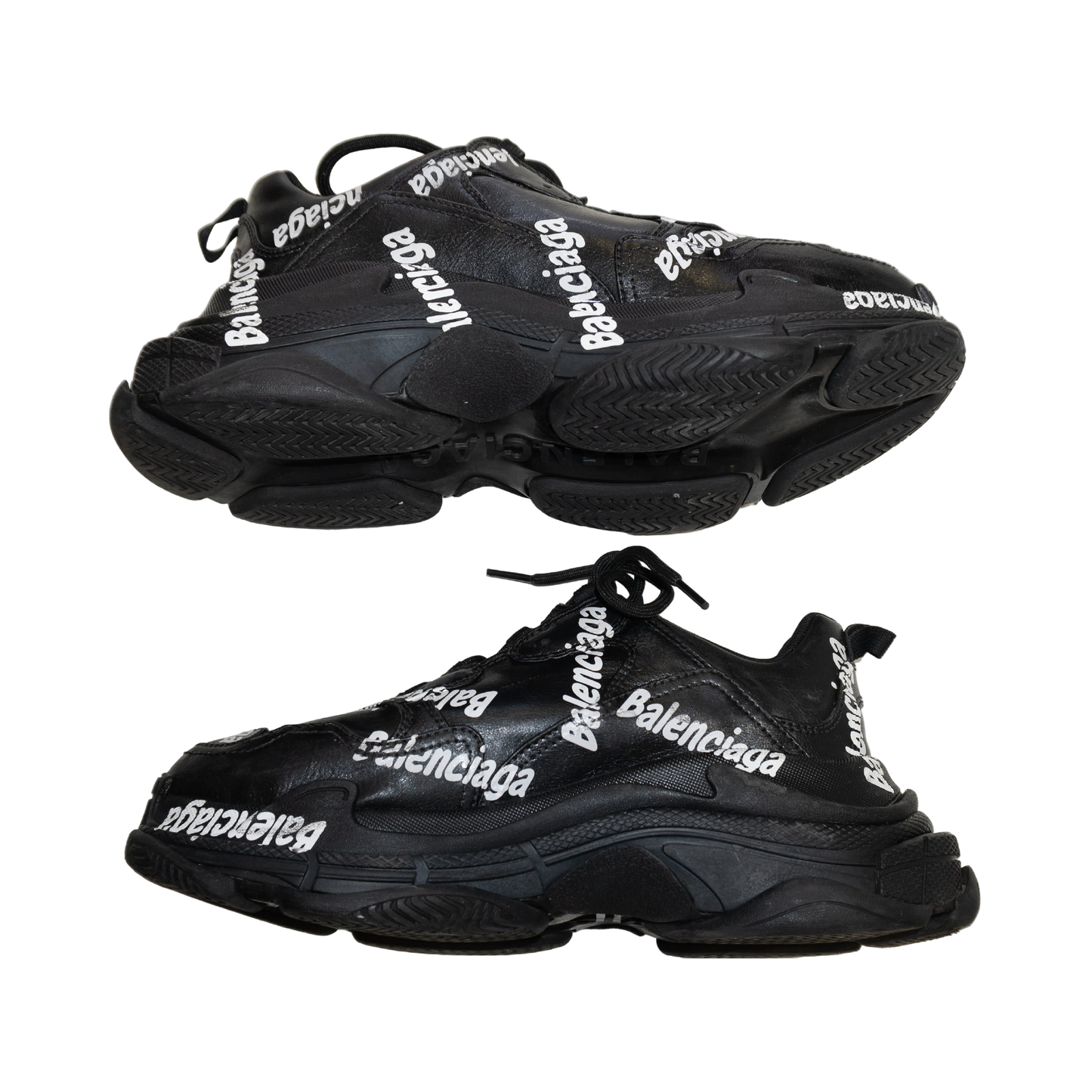 Triple S Allover Logo Sneakers (De Uso)